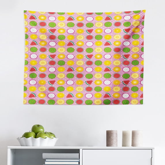 Jazz Music Tapestry, Silhouette of Jazz Quartet Performing on Stage Acoustic Passion Old Style Art, Fabric Wall Hanging Decor for Bedroom Living Room Dorm, 2 Sizes, Mustard Black, by Ambesonne