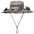 thumbnail image 2 of Wide Brim Solar Fan Hat,Fishing Hat with 2 Solar Fan, 3 Speed Solar Powered Fan Hat,Outdoor Sun Hats for Men Women Hat with Fan Built in-Khaki ink, 2 of 9