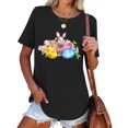 thumbnail image 2 of Pntutb - Camiseta corta con cuello redondo y estampado de Pascua para mujer Pntutb Pntutb-3532, 2 of 5