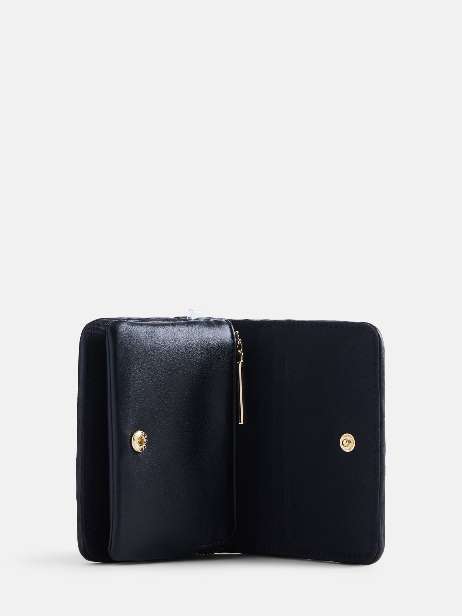 Scenario Women's Woven Bifold Wallet, Black