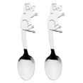 thumbnail image 1 of 2pcs Stainless Steel Stirring Spoons Hanging Cup Coffee Spoon Cat Dessert Scoop Tableware, 1 of 9