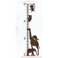thumbnail image 6 of Zoo Animals Growth Chart Vinyl Decals Children Room Wall Sticker Art, 11x37-Inch Chocolate Brown, 6 of 6