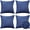 Dark Blue, variant on Outdoor Pillows Waterproof Linen Pillow Covers Bohemian Throw Pillow Covers for Patio Living Room Kid, 4 Pieces, 16 x 16 inches(40cm x 40cm), White