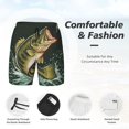 thumbnail image 3 of Honeii Largemouth Bass jumps out of water Print Men's Swim Shorts,Mens Swim Trunks,Breathable Mesh Beach Shorts for Swimming,Surfing, and Beach Activities-Small, 3 of 6