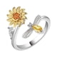 thumbnail image 1 of Anillo giratorio de girasol para mujer Antiestrés Ansiedad Descompresión Anillo de girasol BR  Rojo Verde, 1 of 5