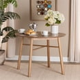 thumbnail image 6 of Baxton Studio Denmark Mid-Century Modern French Oak Brown Finished Rubberwood Dining Table, 6 of 8