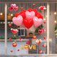 thumbnail image 4 of Decoraciones para San Valentín, adornos para San Valentín, regalos para San Valentín, pegatinas para San Valentín, pegatinas decorativas con forma de corazón, sin pegamento, pegatinas de plástico para, 4 of 6