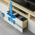 thumbnail image 1 of imUfer Cabinet Hardware Fixture Punch Locator Adjustable Punch Drill Locator Handle Template Tool Kit Blue, 1 of 5