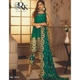 thumbnail image 2 of Women's Wear Designer Indian Pakistani Salwar Kameez Dress Trouser Pant Suits ( Teal Blue, M - 40 ), 2 of 4