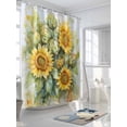 thumbnail image 3 of Fsddascl Sunflower Shower Curtain Set - Standard 72" x 72" Washable Bathtub Curtain with 12 Hooks, Floral Blossom Flowers Pastoral Pastel Petals Waterproof Fabric Stall Shower Curtains for Bathroom, 3 of 6