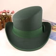thumbnail image 5 of Vjnyvs Wool Top Hat Unisex Asymmetric Top Hat Victorian Magician Hat Gentlemen Hat Jazz Cap for Men Women Accessory, 5 of 7