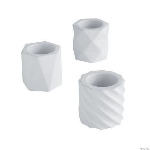DIY Ceramic Geometric Planters, Birthday, Craft Kits, 12 Pieces