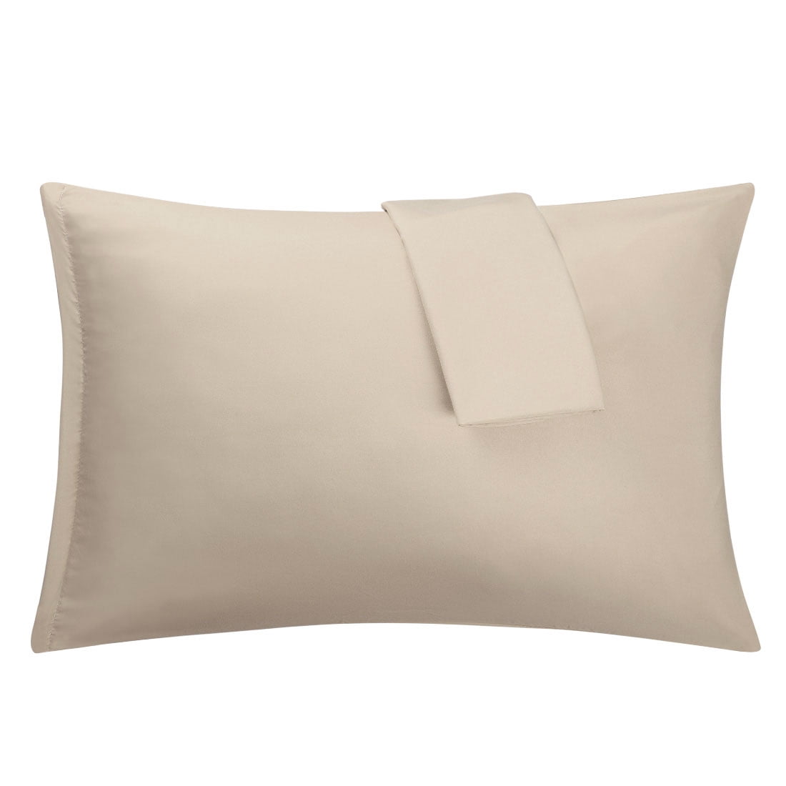 Unique Bargains 2-Piece 1800D Microfiber Solid Pillowcases, Standard, Khaki
