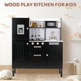 thumbnail image 5 of LAZY BUDDY Wooden Kids Play Kitchen, Toddler Pretend Toy Kitchen Playset with Microwave Oven, Sink, Ice Maker, Gift for Ages 3+, 5 of 12