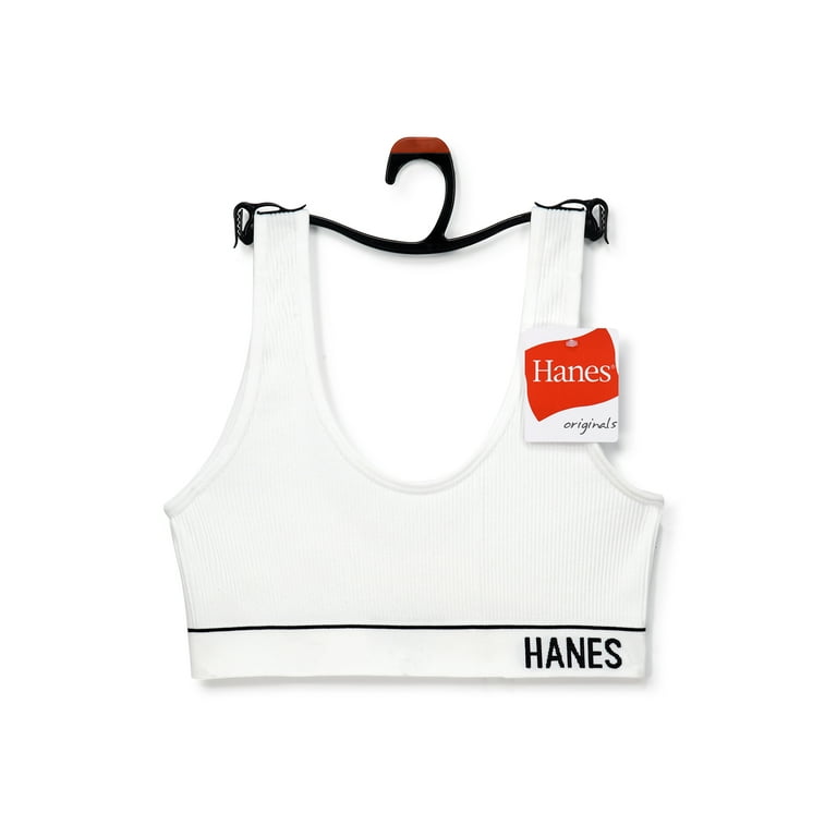Hanes Originals Women's Seamless Rib Triangle Bralette, ComfortFlex Fit,  Style MHB005 