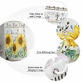 thumbnail image 5 of Shower Curtain, Yellow Sunflower Butterfly Watercolor Leaves Waterproof Shower Curtain Set with Hooks for Bathroom Showers,Stalls and Bathtubs,72x72In Farm Wood Grain, 5 of 9