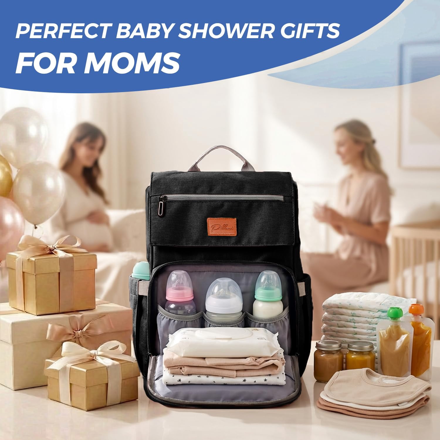 Baby Diaper Bag Backpack - Baby Bag for Girls & Boys, Large Waterproof Toddler Diaper Backpack - Baby Shower Gifts & Registry Must Haves - Travel Diaper Bags with Changing Pad - Newborn Stuff