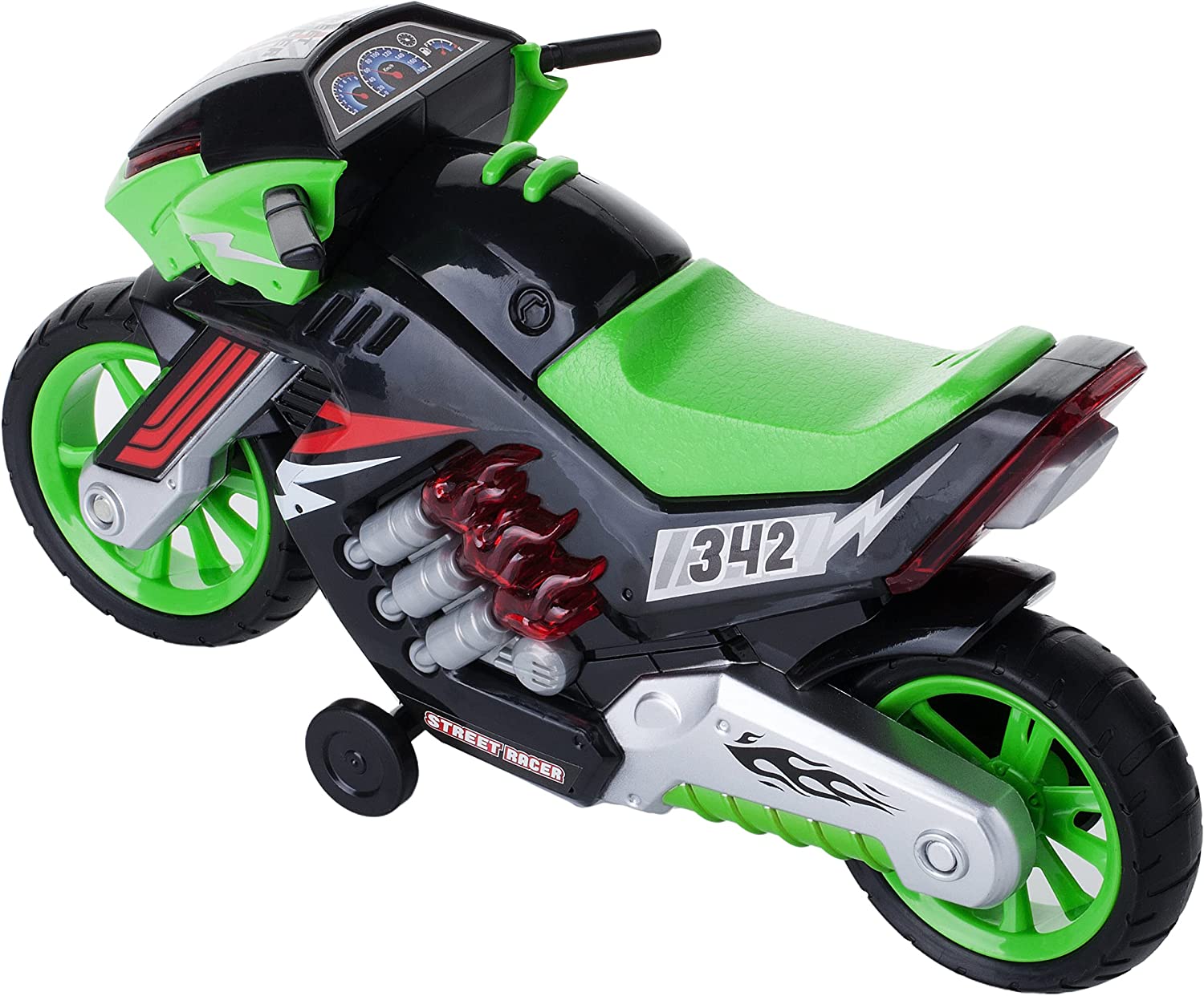 Dazmers Toys Electric Motorcycle Toy With Lights And Sounds - Wheelie Lifters