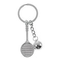 thumbnail image 2 of KLKCMS Alloy Tennis Racket Ball Keychain Keyring Bag Decor Gift Souvenir, 2 of 5