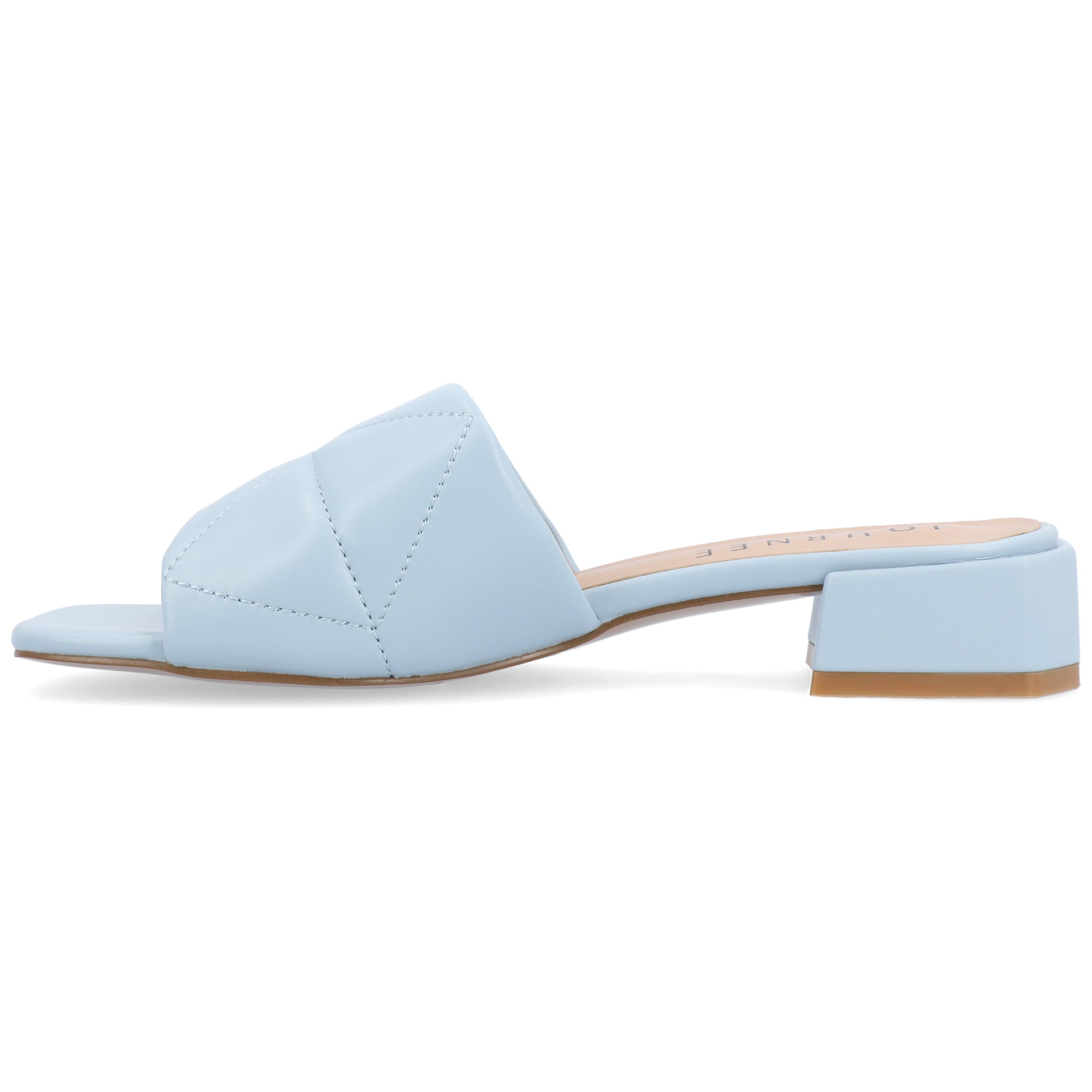 Journee Womens Elidia Slip On Block Flat Sandals