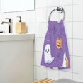 thumbnail image 3 of Yayeee 100% Cotton Hand Towels for Bathroom 16" x 28" Soft Absorbent Kitchen Towel, Halloween Purple Ghosts, 3 of 7