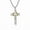 steel+chain 60cm, variant on Retro titanium steel wreath cross necklace two-tone wood grain stainless steel prayer pendant literary cold jewelry daily party gift shaped necklace