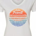 thumbnail image 4 of Inktastic Lake Powell Distressed Retro Sunset Women's V-Neck T-Shirt, 4 of 5