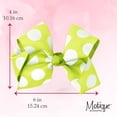 thumbnail image 5 of 6 Inch Grosgrain Hair Bow Hair Clip for Girls- Large Dots, 5 of 5