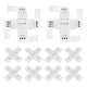 thumbnail image 1 of Uxcell Paquete de 10 conectores en forma de X de 3 pines de 8 mm para luces LED de tira 5050 2835 Iluminación DIY [Blanco], 1 of 6