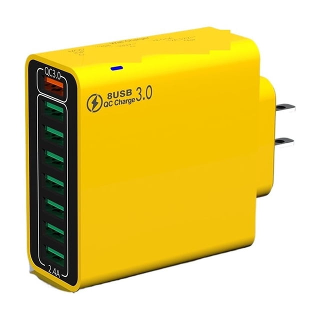 65W 8 Ports USB Charger Quick Charge 3.0 Portable Wall Mobile Fast Charger Phone Adapter