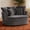 Black, variant on Arouseden 55" Extra Large Barrel Chair with 3 Cushions and 2 Throw Pillows,Navy Small Loveseat Sofa,Oversized Chenille Single Sofa Chair for Living Room