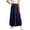 Navy, variant on Girls Elastic Waist Maxi Skirt A-Line Tiered Pleated Long Skirts Summer Casual Boho Eyelet Skirt