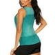 thumbnail image 3 of Balery Teal Turquoise1 Camiseta sin mangas estampada ligera para mujer, tops de entrenamiento sin mangas, camisetas de yoga transpirables de secado rápido.-Medium, 3 of 7