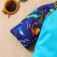 thumbnail image 4 of MuXiKeJi Clothes Kids Rash Guard Swimwear Cartoon Print Beach Swimwear Boys Two Piece Swim Set Swim Lessons Bathing Suit Toddler Boy, 4 of 9