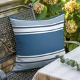 thumbnail image 3 of Throw Pillow Covers, Farmhouse Blue Striped Decorative Throw Pillow Covers 18x18 Inch, Modern Minimalist Stripes Square Linen Pillow Cases for Couch/Living Room/Sofa, 3 of 9