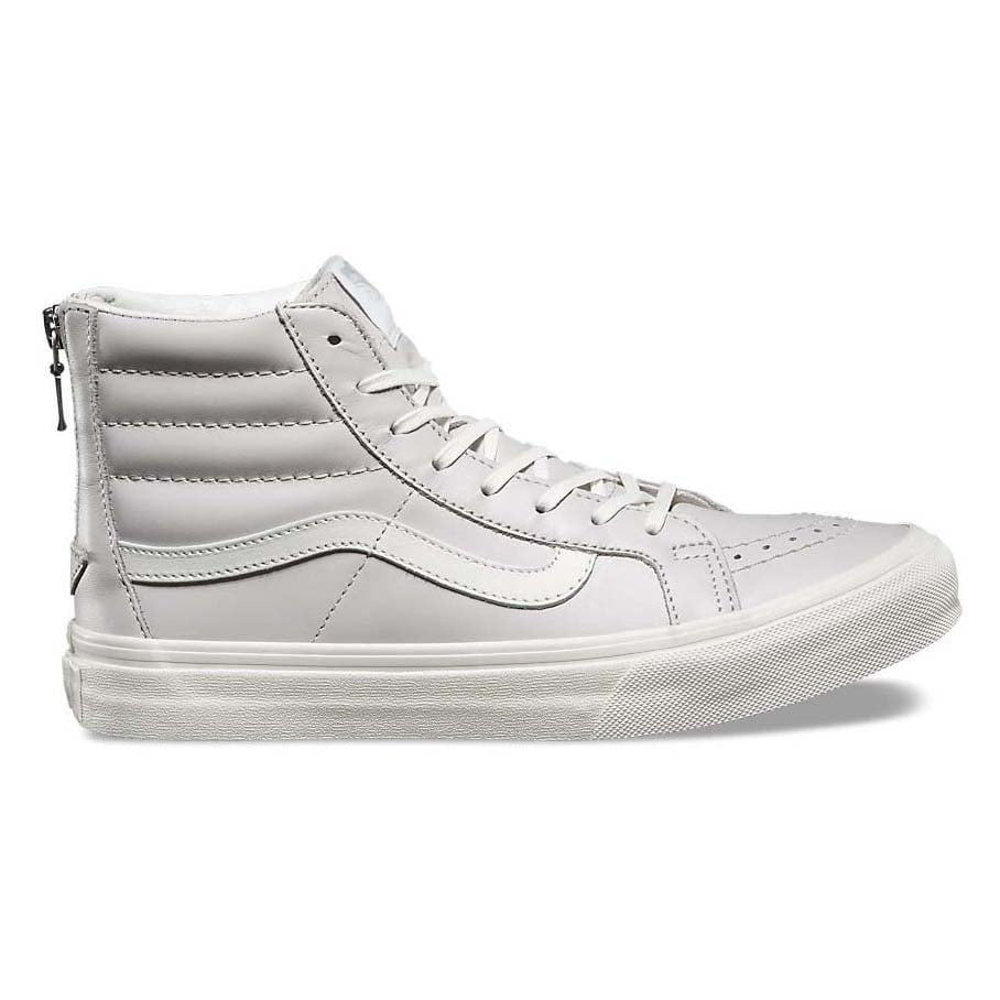 leather high top vans with zipper
