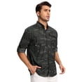 thumbnail image 4 of POENTAB Long Sleeve Fishing Shirts for Men Quick Dry Hiking Work Shirt Sun Protection UV UPF 50 Button Down Tops With Mesh Line Outdoor Safari Dark Green Camouflage, 4 of 4