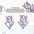 thumbnail image 3 of Pinces à Papier Fleur, Pinces à Papier Violettes Portables pour Trier les Documents et Marque-Pages, 3 of 8
