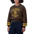 thumbnail image 4 of Women's WEAR by Erin Andrews  Brown San Diego Padres Vintage Washed Cropped Pullover Sweatshirt, 4 of 4