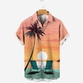 thumbnail image 2 of Nuevas camisas de verano con estampado de cocoteros, camisas de playa de gran tamaño para hombre, camisetas hawaianas de manga corta a la moda, ropa para hombre, camiseta con solapa, 2 of 4
