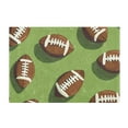 thumbnail image 7 of Yayeee Bath Rug for Bathroom Floor Non Slip Rectangle Fluffy Soft Absorbent Mat, 16"x24", Game Day Footballs, 7 of 7