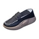 thumbnail image 4 of Zapatos casuales de PU para mujer, cómodos, suaves, con plataforma, estilo urbano, suela gruesa, sin cordones negro 35, 4 of 9