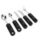thumbnail image 1 of Utensilios adaptativos, utensilios flexibles 5 piezas de acero inoxidable agujero para artritis, 1 of 7