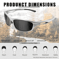 thumbnail image 4 of KANASTAL Sport Sunglasses for Men Women Wrap Around Polarized Sun Glasses with UV400 Protection for Driving Fishing Hiking(Grey), 4 of 9