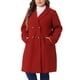 thumbnail image 4 of Abrigo de Invierno Doble Botonadura con Bolsillos para Mujeres de Talla Grande Agnes Orinda 2X Rojo Oscuro, 4 of 6