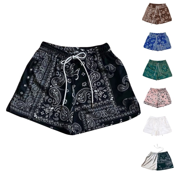 CHUMUD Men's Swim Trunks Hawaiian Vintage Bathing Mesh Lining Suit Swimsuits Beach Shorts Athletic Shorts Relaxed Fit Summer Casual