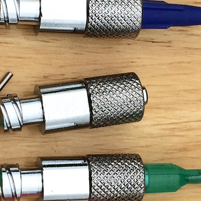 HAMPPLIES 2Pcs Portable Reusable Metal Syringe Dispenser Needle Adapter for Adhesive Glue Application