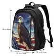 thumbnail image 5 of Balery Night Sky Bald Eagle Print USB Charging Backpack for Men and Women - Water-Resistant, Anti-Theft Laptop Backpack with USB Port for Travel, Work, School, and College, 5 of 7