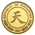 thumbnail image 2 of 1984 Singapore 1/4 oz Proof Gold 25 Singold Year of the Rat, 2 of 2