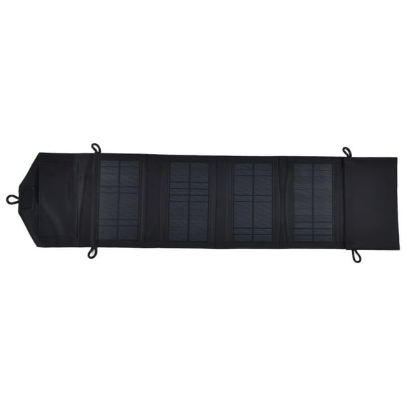 Solar Power Bank, 15W 5V Camping Outdoor Solar Charger Folding USB With Charging Cable For Tablet